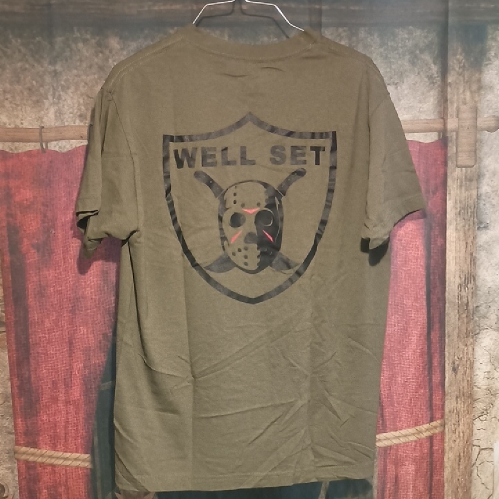 Jason Olive Green Graphic T-Shirt